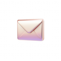 Stylish envelope icon with a shimmering gradient design for modern communication. png