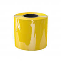 A glossy yellow roll of paper, perfect for creative projects and graphic design. png