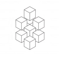 Abstract illustration of interconnected cubes forming a unique pattern and design. png