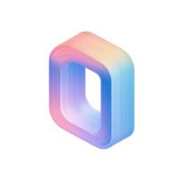 Abstract geometric shape design with gradient colors for modern art projects. png