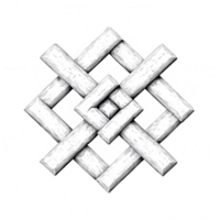 Intricate design of a traditional knot symbolizing eternity and interconnectedness. png