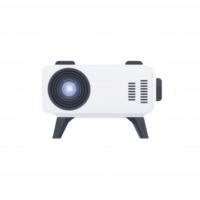 A modern projector with sleek design, ideal for presentations or movie nights. png