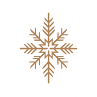 Intricate gold snowflake design perfect for winter-themed projects. png