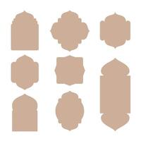 Beige Islamic Frame Set vector