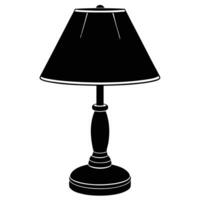 table lamp isolated on white background vector