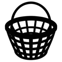 empty basket isolated on white vector