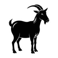 goat on a white background vector