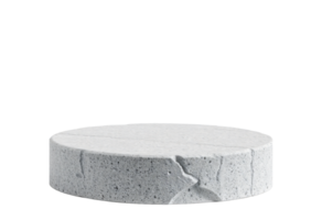 Natural stone or rock podium for product display presentation, cut out, , isolated on transparent background png