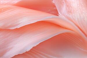 close up of pink raw trout fish fillet texture for background and design photo