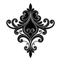 a black and white design with swirls and swirls vector