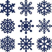 Stylish Snowflake Designs vector