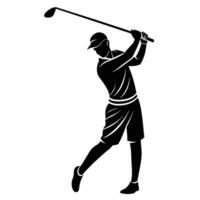 Dynamic Golfer Outlines vector
