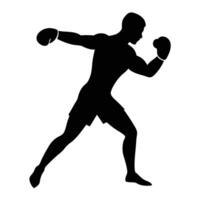 Creative Ideas for Using Boxer Silhouette in Art and Branding vector
