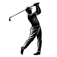 Golfer Action Silhouettes vector
