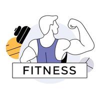 Fitness Lifestyle Graphics Set vector