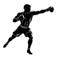 Enhancing Visual Appeal with Boxer Silhouette in Artwork vector