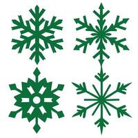 Geometric Snowflake Shapes vector