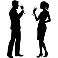 Man Woman Enjoying Juice vector