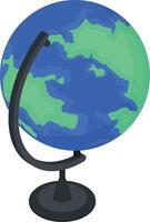 Globe on a Stand Isometric Icon vector