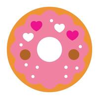 Mouthwatering Doughnut with Sprinkles Drawing vector