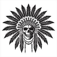 Creative Native Skull Design with Cultural Inspiration vector