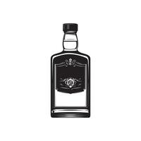 Whiskey Bottle Art Featuring a Creative Whisky Illustration vector