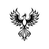 Phoenix Mythological Bird Illustration with Bold Colors vector