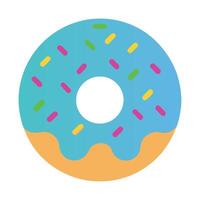 Whirl of Sprinkles on a Dreamy Doughnut vector
