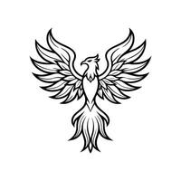 Phoenix Bird Illustration Inspired by Mythology vector