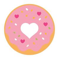 Delicious Doughnut with Sprinkles Illustration Design vector