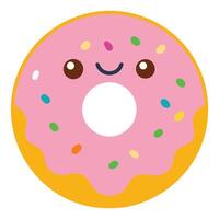 Fancy Doughnut with Sprinkles Graphic Illustration vector