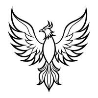 Firebird of Myth Phoenix Illustration Creation vector
