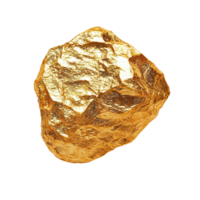 Stunning Gold Nugget with Unique Shape and Brilliant Shine Isolated on Transparent Background png