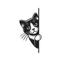 Peeking Pawprints Artwork Design vector