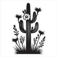High-Quality Desert Cactus Scene Graphic Designer vector