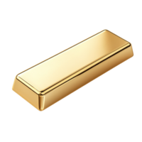 Stylish Gold Bar with Polished Finish Isolated on Transparent Background png