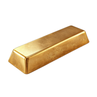 Sophisticated Gold Bar with Rounded Edges Isolated on Transparent Background png