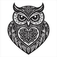 Owl Mandala Design for Nature Enthusiasts vector