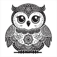 Majestic Owl Mandala Art for Inner Peace vector