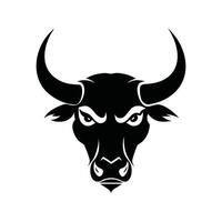 Dynamic Bull Head Artwork with Geometric Pattern vector