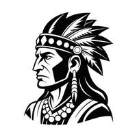Tribal Taino Warrior Face with Mystical Vibes vector