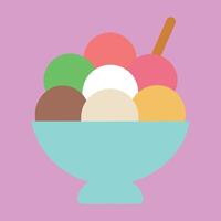 Bright and Bold Ice Cream Illustration vector