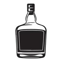 Whiskey Bottle with a Modern Whisky Illustration Artwork vector