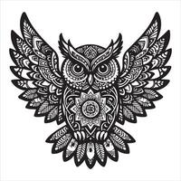 Mandala Owl Bird Pattern for Creative Mind vector