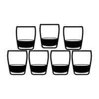 Splash of Whiskey in a Stylish Whiskey Glass Design vector