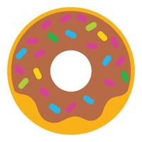 Colorful Doughnut with Sprinkles Digital Artwork vector