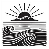 The Calm Before the Ocean Sunrise vector