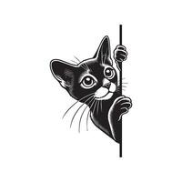 Soft Gaze Kitty Design Creation vector