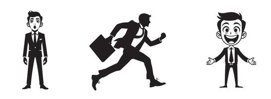 Dynamic Businessman SVG Illustrations Bundle vector