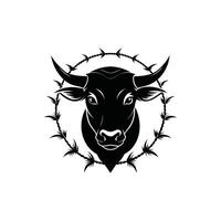 Abstract Bull Head Drawing for Artistic Concept vector